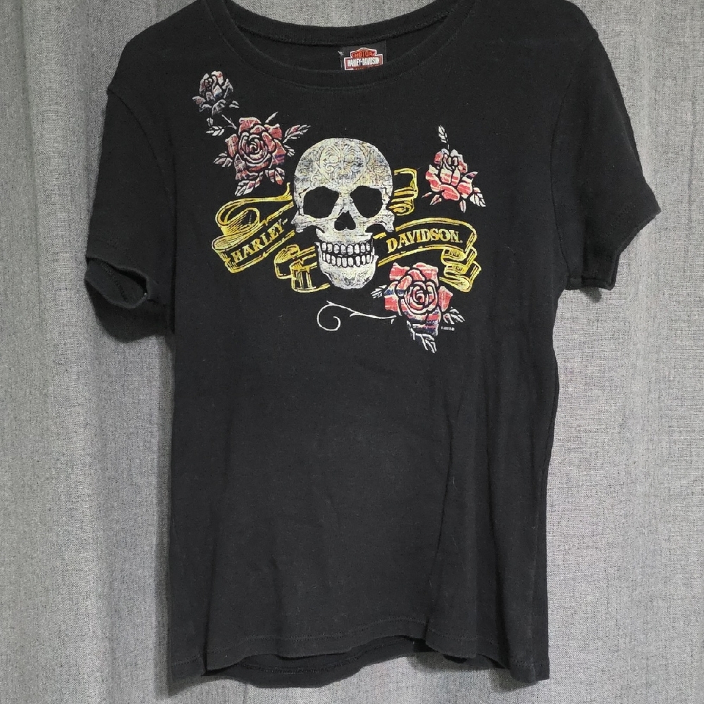 Harley-Davidson Black Skull Graphic Tee